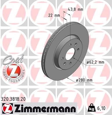 Brake Disc COAT Z 320.3818.20