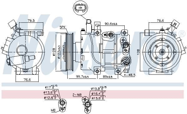 Compressor, air conditioning ** FIRST FIT ** 890689