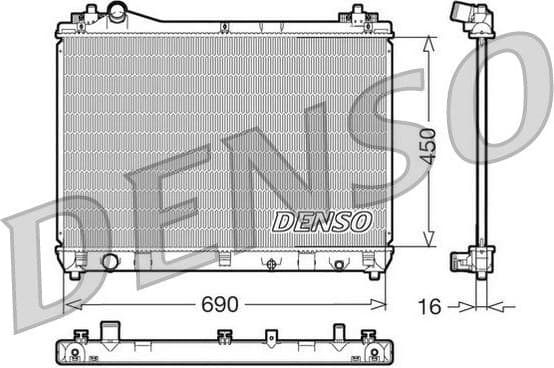 Radiator, engine cooling DRM47011