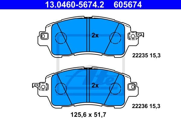 Brake Pad Set, disc brake 13.0460-5674.2