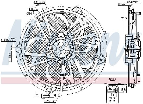 Fan, engine cooling 85674