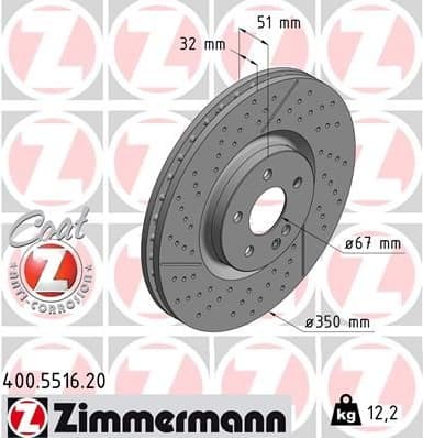 Brake Disc COAT Z 400.5516.20