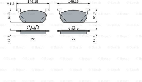 Brake Pad Set, disc brake 0 986 424 846