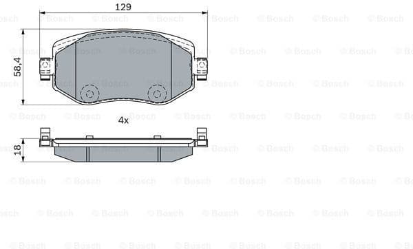 Brake Pad Set, disc brake 0 986 424 386