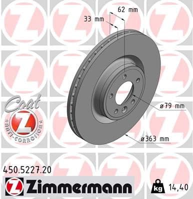Brake Disc COAT Z 450.5227.20
