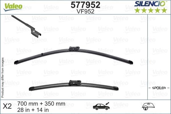 Wiper Blade SILENCIO FLAT BLADE SET 577952