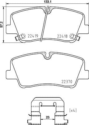 Brake Pad Set, disc brake PRIME LINE P30089