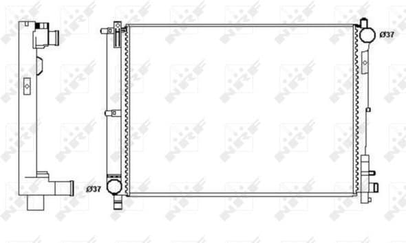 Radiator, engine cooling Economy Class 58263A