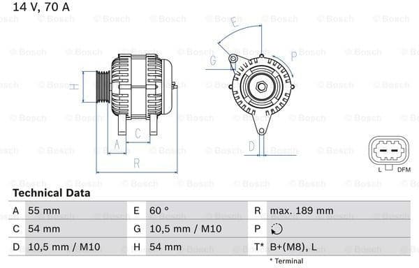 Alternator 0986083580