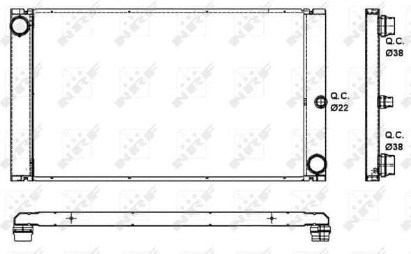 Radiator, engine cooling 53091