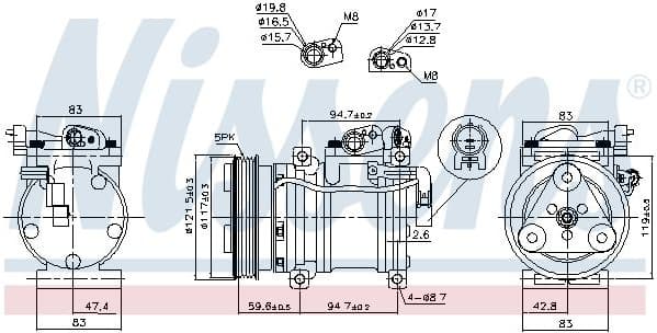 Compressor, air conditioning ** FIRST FIT ** 890688