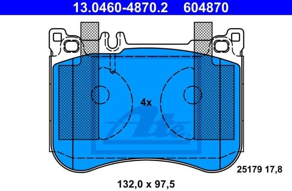Brake Pad Set, disc brake 13.0460-4870.2