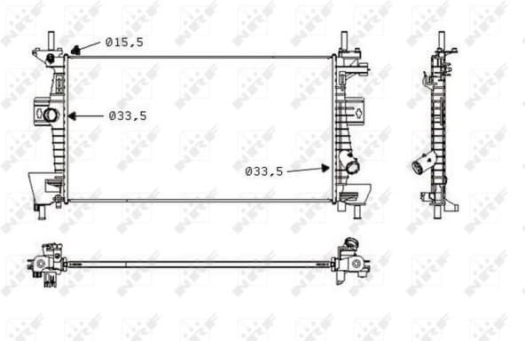 Radiator, engine cooling 58487