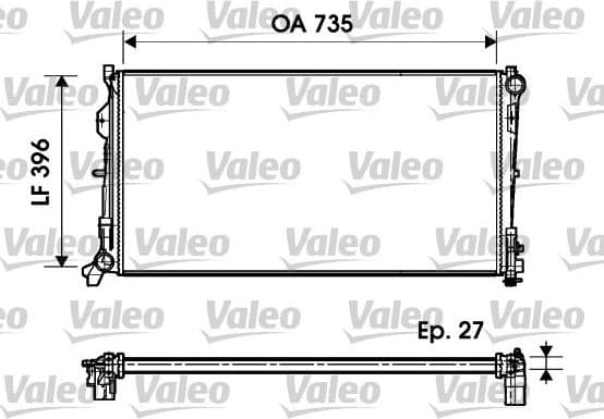 Radiator, engine cooling 732956