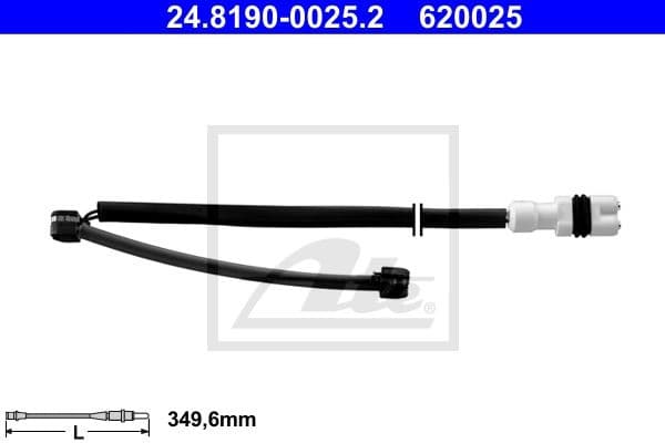 Warning Contact, brake pad wear 24.8190-0025.2