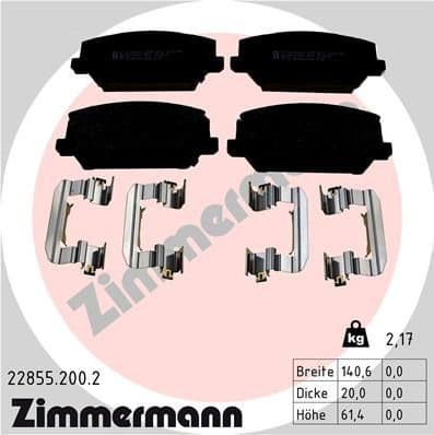Brake Pad Set, disc brake 22855.200.2