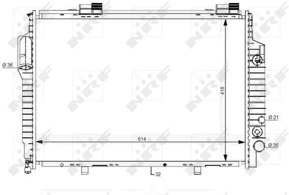 Radiator, engine cooling 59111