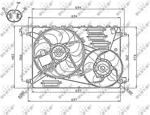 Fan, engine cooling 47754