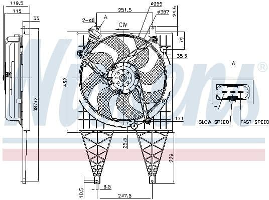 Fan, engine cooling 85797