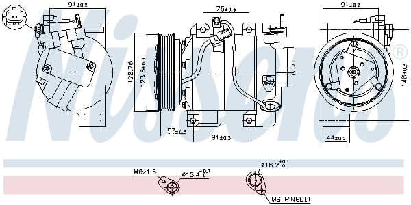 Compressor, air conditioning ** FIRST FIT ** 890700