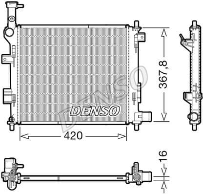 Radiator, engine cooling DRM43005