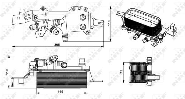 Oil Cooler, automatic transmission EASY FIT 31749