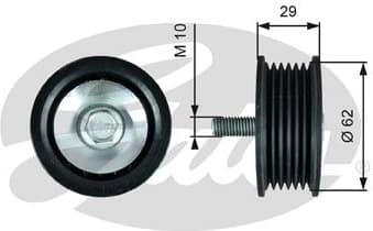 Deflection/Guide Pulley, V-ribbed belt DriveAlign™ T36443