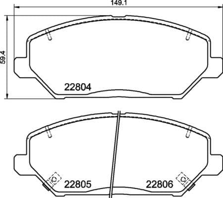 Brake pads front, Top Quality P30110