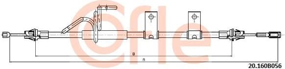 Cable Pull, parking brake 20.160B056