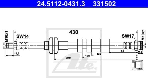 Brake Hose 24.5112-0431.3