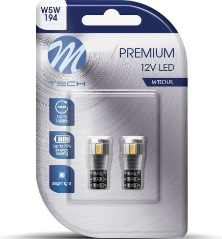 Lemputės MTECH PREMIUM W5W 2xLED - LB338W-MTH (M-TECH) - Autoera