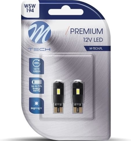 Lemputės MTECH PREMIUM W5W 2xLED - LB339W-MTH (M-TECH) - Autoera