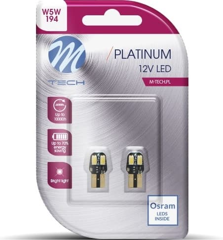 Lemputės MTECH PLATINUM W5W 2xLED - LB806W-MTH (M-TECH) - Autoera