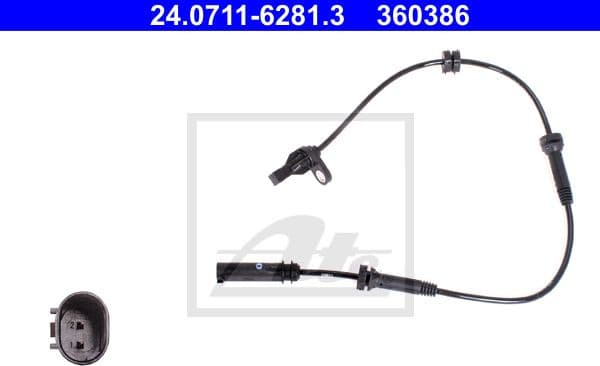 Sensor, wheel speed 24.0711-6281.3