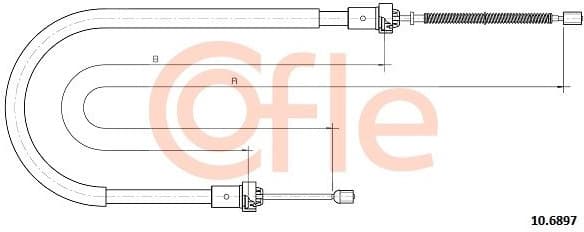 Cable Pull, parking brake 10.6897