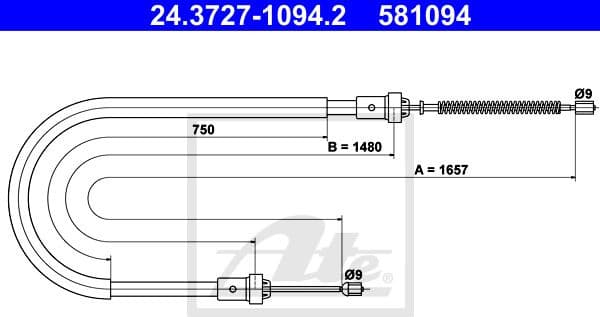 Cable Pull, parking brake 24372710942