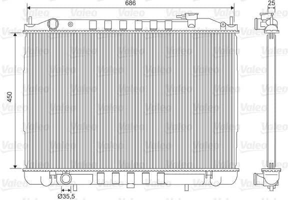 Radiator, engine cooling 701611