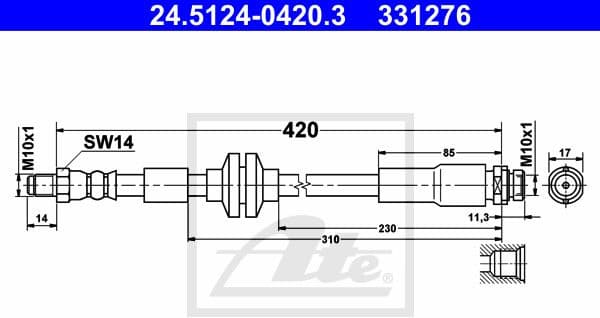 Brake Hose 24.5124-0420.3