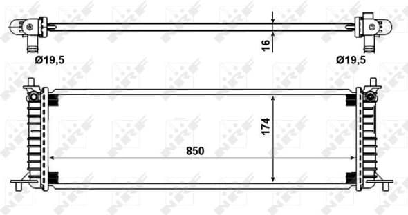 Radiator, engine cooling 58790