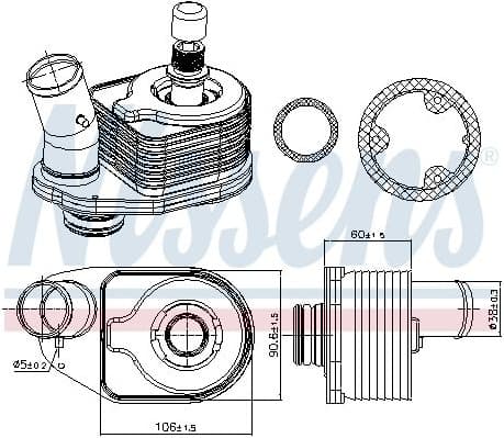 Oil Cooler, engine oil ** FIRST FIT ** 91101