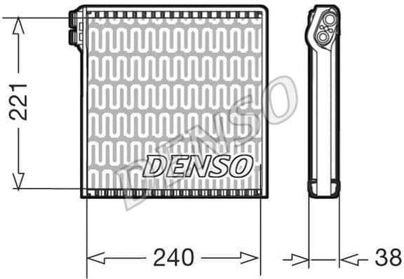 Evaporator, air conditioning DEV09102
