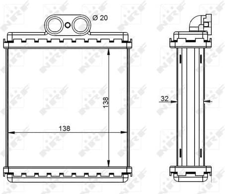 Heat Exchanger, interior heating EASY FIT 54345