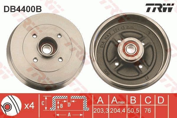 Brake Drum DB4400B