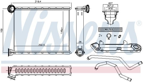 Heat Exchanger, interior heating ** FIRST FIT ** 72067 - image 6