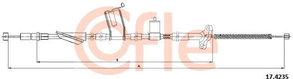 Cable Pull, parking brake 17.4235