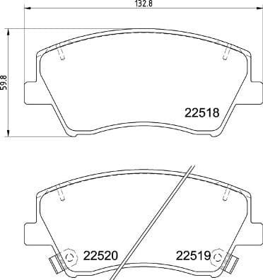 Brake Pad Set, disc brake PRIME LINE P30107