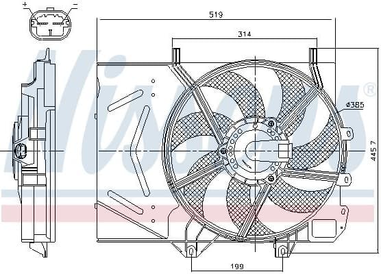Fan, engine cooling 85986