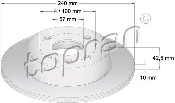 Brake Disc COATED 205 525