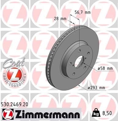 Brake Disc COAT Z 530.2469.20