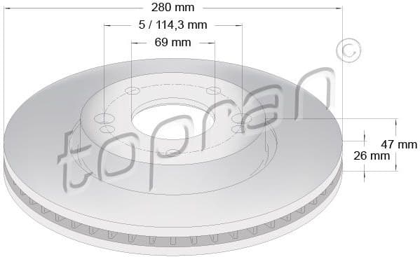 Brake Disc COATED 820 376